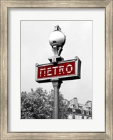 Framed Metro in Paris (Red)