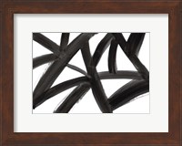 Framed Black Roads Abstract