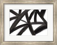 Framed Black Roads Abstract