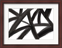 Framed Black Roads Abstract