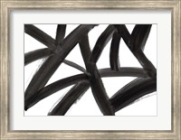 Framed Black Roads Abstract