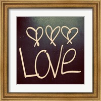 Framed 'Triple Love and Hope I' border=