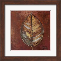 Framed New Leaf IV (russet)