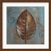 Framed New Leaf V (blue)