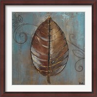 Framed New Leaf V (blue)