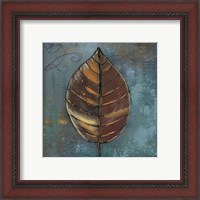 Framed 'New Leaf VII (blue/grey)' border=