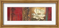 Framed Red Eclecticism with Water Lily
