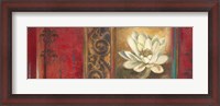 Framed Red Eclecticism with Water Lily