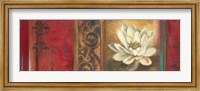 Framed Red Eclecticism with Water Lily