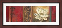 Framed Red Eclecticism with Water Lily