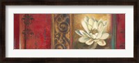 Framed Red Eclecticism with Water Lily