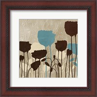 Framed Floral Simplicity IV (blue)