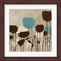 Framed Floral Simplicity IV (blue)