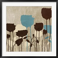 Framed Floral Simplicity IV (blue)