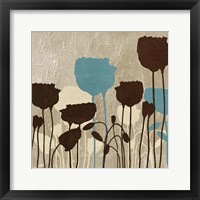Framed Floral Simplicity IV (blue)