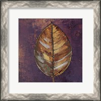 Framed New Leaves I (Purple)