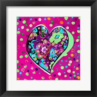 Framed Neon Hearts of Love II