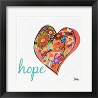 Framed Hearts of Love & Hope I