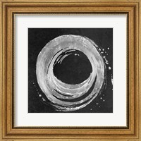 Framed Silver Circle on Black