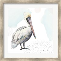 Framed Turquoise Pelican