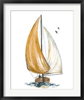 Framed Gold Sail I