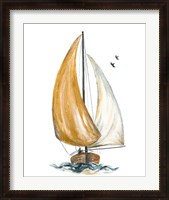 Framed Gold Sail I