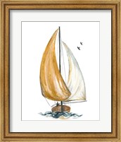 Framed Gold Sail I