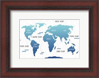 Framed Continental Map I