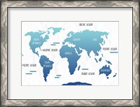 Framed Continental Map I