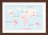 Framed Continental Map II