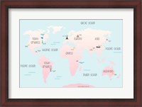 Framed Continental Map II