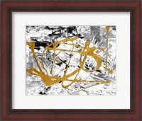 Framed Melting Colors and Gold II