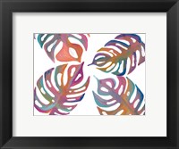 Framed Colorful Palm Leaves I