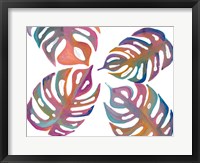 Framed Colorful Palm Leaves I