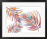 Framed Colorful Palm Leaves II