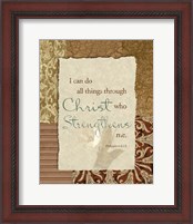 Framed 'Lord is my Strength' border=