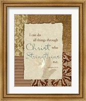 Framed 'Lord is my Strength' border=
