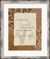 Framed 'Commit to the Lord' border=