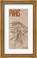 Framed Paris Grid Panel