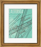 Framed 'California Roads' border=