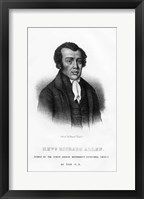 Framed Richard Allen, African American founder of the African Methodist Episcopal Church, (1854)