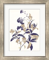 Framed Indigo Flowers Two