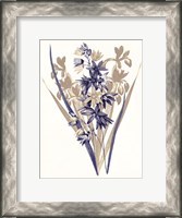 Framed Indigo Flowers Three