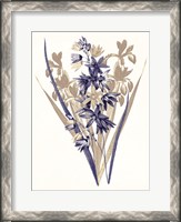 Framed Indigo Flowers Three