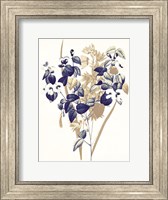 Framed Indigo Flowers Four