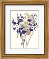 Framed Indigo Flowers Four