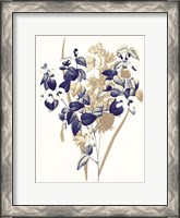 Framed Indigo Flowers Four