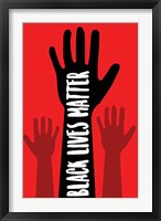 Framed Black Lives Matter (red)