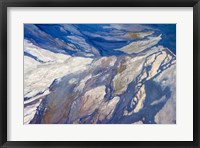 Framed Aerial view of Highland Lakes on Atacama Desert, Chile