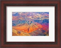 Framed Aerial view of Land Pattern on Atacama Desert, Chile